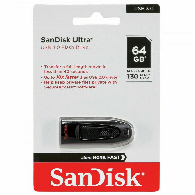 SanDisk USB 3.0 Ultra USB Flash Drive Memory Stick Pen PC MAC CZ48