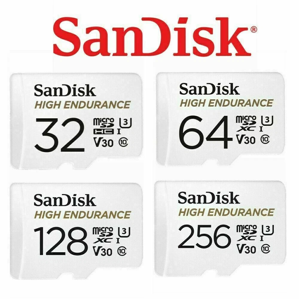 SanDisk High Endurance Micro SD Card SDXC UHS-I Dash Camera Surveillance Body Cam TF Memory Card