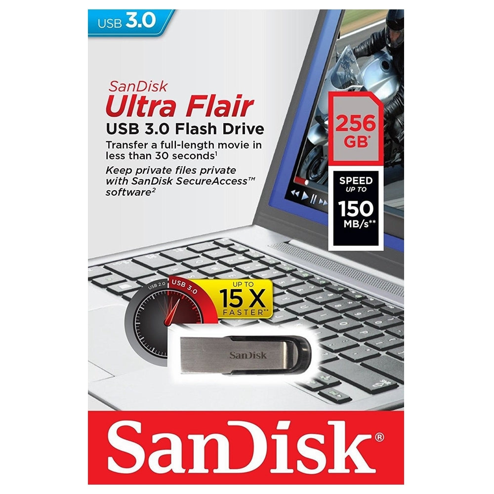 SanDisk Ultra Flair USB Flash Drive 3.0 PC Memory Stick 150MB/S